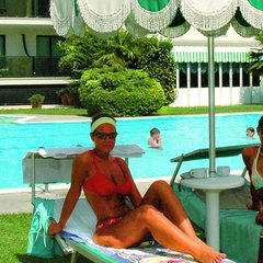 The pool at hotel Falcone in Lignano