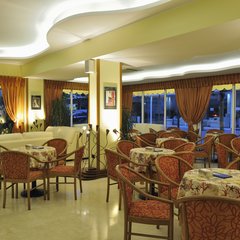 Der Speisesaal des Hotels Al Prater