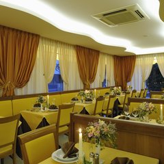 Der Restaurantbereich im Hotel Al Prater