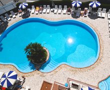 The stunning pool seen from above